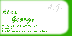 alex georgi business card